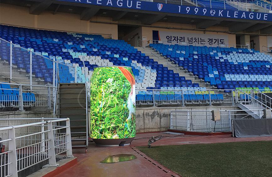 韩国户外LED易拉罐屏